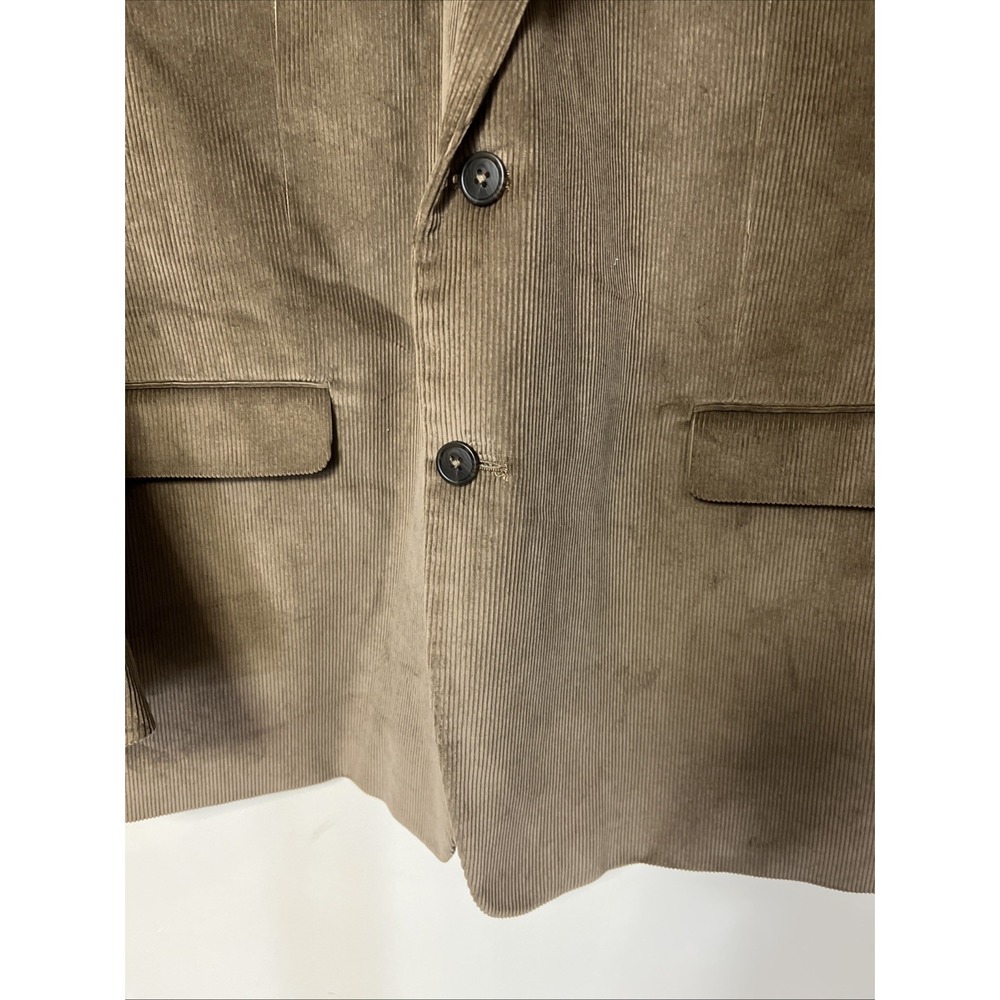 NEW Saddlebred Corduroy Blazer‎ Sport Coat Two Button Dark Tan 52 REG Jacket - Picture 4 of 9